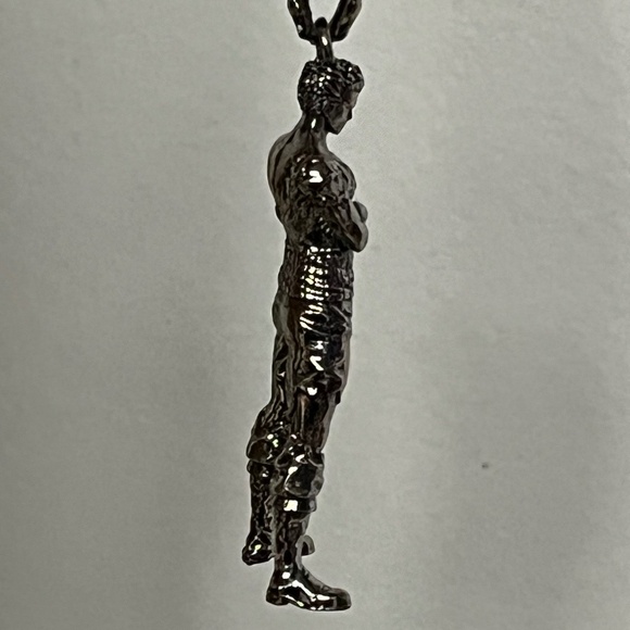 Roronoa Zoro One Piece Charm Pendant Necklace Silver 24" Box Chain Luffy - Picture 5 of 9